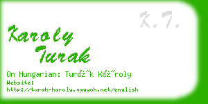 karoly turak business card